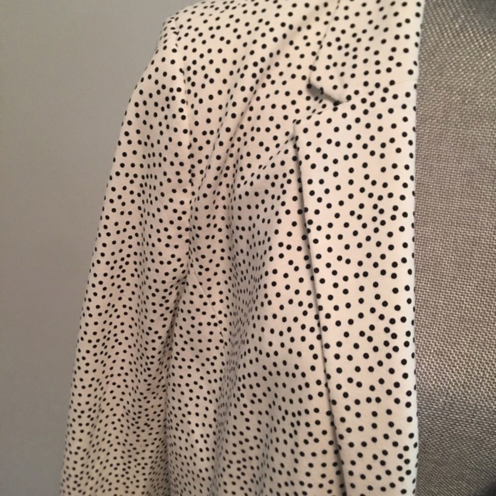 Ann Taylor black and white polka a dot jacket